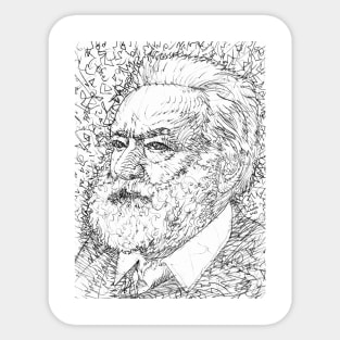 VICTOR HUGO pencil portrait .1 Sticker